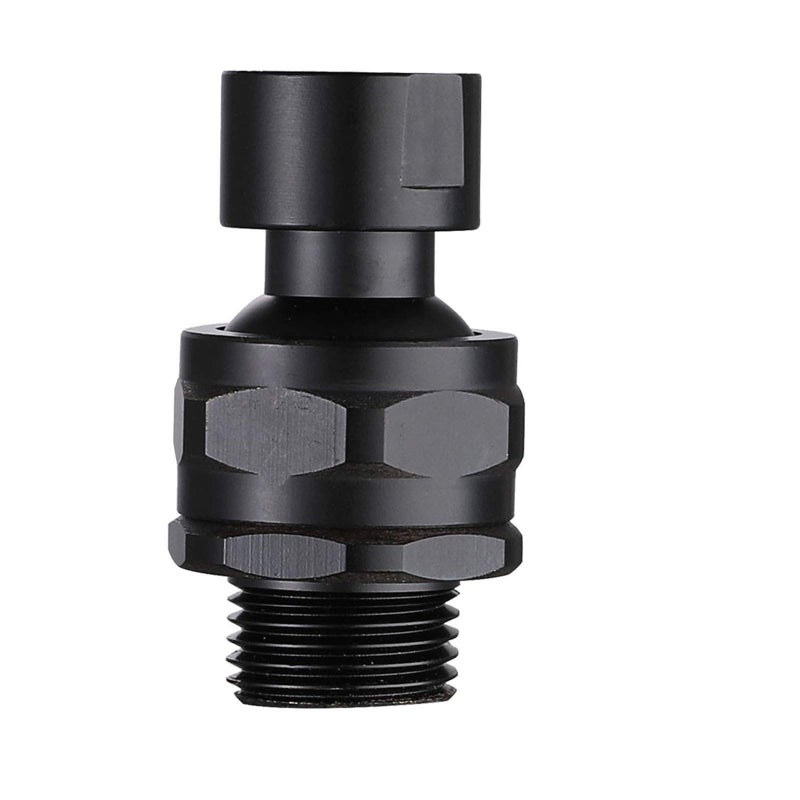 YDmeet Shower Head Swivel Ball Adapter Brass Adjustable Shower Arm Connector Universal Showering Component (Matte Black) - Image 1